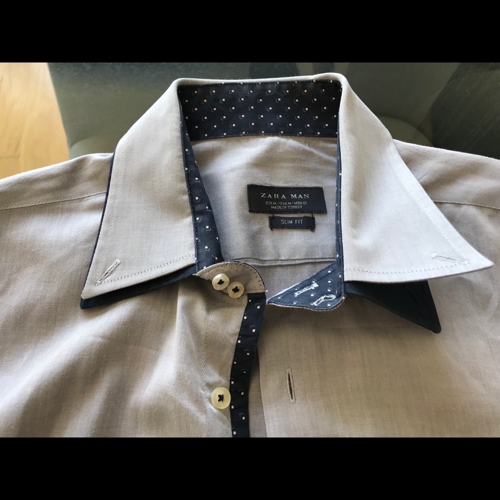 Zara Man double collar Slim fit Medium